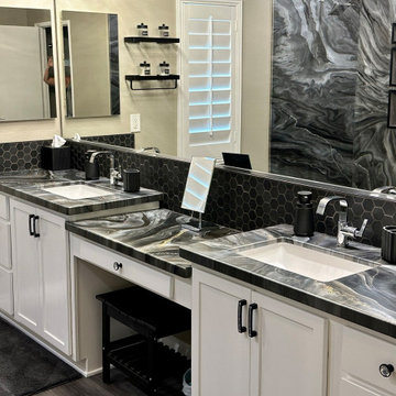 Epoxy Shower Panels: luxury shower without the tile hassle.