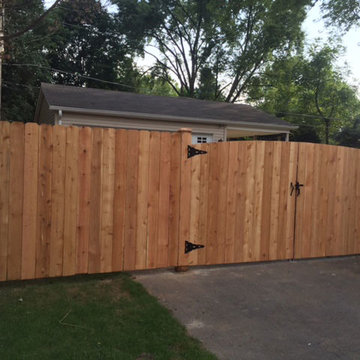 6'H Custom Wood Fence and Driveway Gate