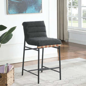 Lahni Boucle Fabric Counter Height Chair