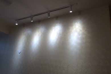 Kid's Bedroom - Track Lights Over Hand Textured Wall