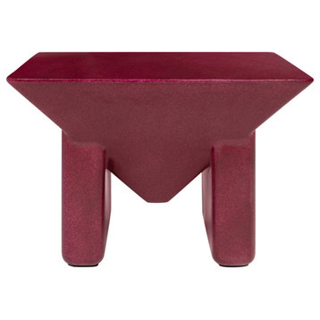 Geometrical Coffee Table, Versmissen Prism, Burgundy