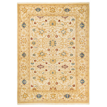 Chance, One-of-a-Kind Hand-Knotted Area Rug, Ivory, 6'1"x8'10"
