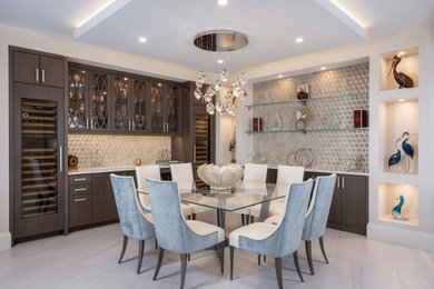 Dining room - transitional dining room idea in Miami