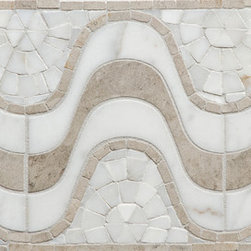 Tangent Ripple Border in Ash Gray - Accent Trim And Border Tile