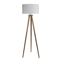 lámpara tripod blanca madera despacho