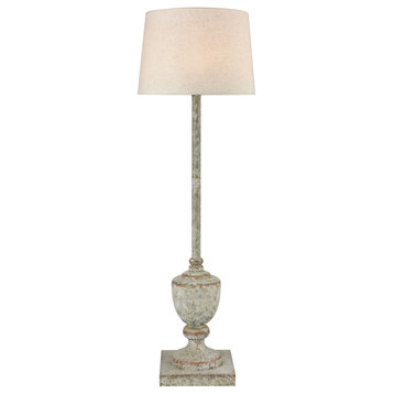 Regus Outdoor Floor Lamp, Gray and Antique White
