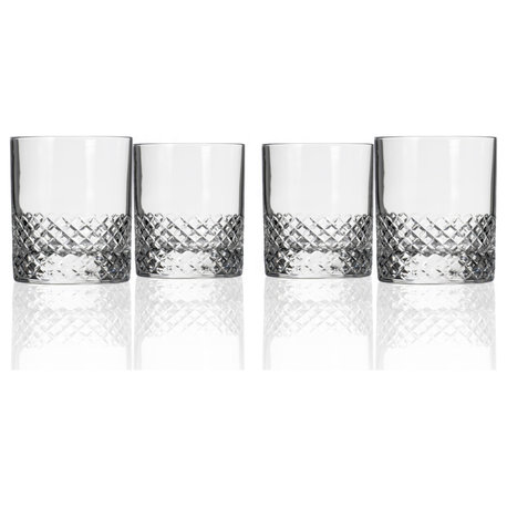 Diamond 11oz On The Rocks Glass, Set of 4 Glasses