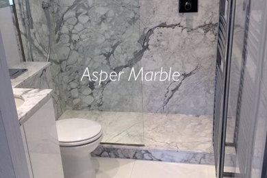 Arabescato Marble Bathroom in London