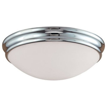 Millennium Lighting 5221 10"W Flush Mount Bowl Ceiling Fixture - Chrome