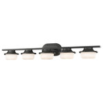 Z-Lite - Z-Lite 1917-5V-BRZ-LED Optum - 38.7" 40W 5 LED Bath Vanity - The Optum collection vanity fixtures incorporate aOptum 38.7" 40W 5 LE Bronze Matte Opal Gl *UL Approved: YES Energy Star Qualified: n/a ADA Certified: n/a  *Number of Lights: Lamp: 5-*Wattage:8w LED bulb(s) *Bulb Included:Yes *Bulb Type:LED *Finish Type:Bronze