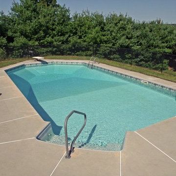 Grecian Shaped Pool - Light Liner - Inground Pool