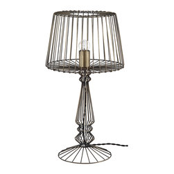 Barker and Stonehouse - Industrial Wire Table Lamp - L&aacute;mparas de mesa
