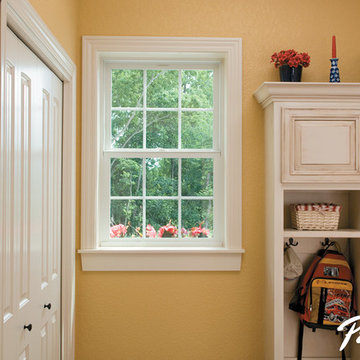 Pella® Impervia® window with traditional style grilles