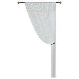 Traditional Curtains Thread Curtain Panel, White