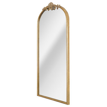 Head West Arch Antique Gold Ornate Metal Accent Wall Mirror