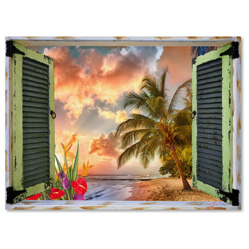 Leo Kelly 'Tropical Window to Paradise IV' Canvas Art, 24"x18"