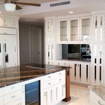 Modern Kitchen with Mirrored Accents