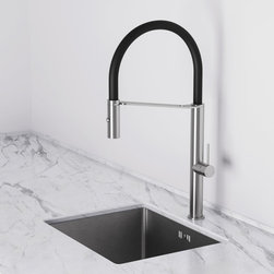 Livello Pull Out Kitchen Tap & Vello Undermount Sink In Stainless - Kitchen Taps