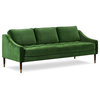 Brando Leather and Fabric Sofa, Grass