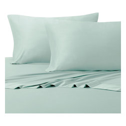 Royal Tradition - 300 TC Silky 100% Bamboo Viscose Sheet Set, Sea, King - Duvet Covers And Duvet Sets
