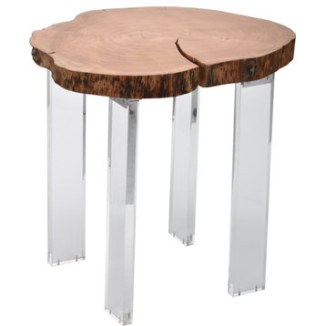 Woodland Acacia Wood Top End Table