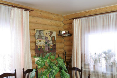 Натяжные потолки в деревянном срубовом доме