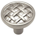 Cosmas - Cabinet Round Knob, Satin Nickel, Set of 10 - Price is for 10 knobs
