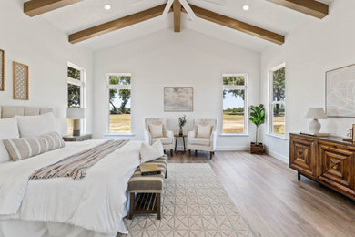 Transitional bedroom photo in Austin