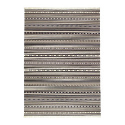 KATTRUP Tapis tiss&eacute; &agrave; plat fait main gris 170x240 cm - Rugs