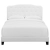 Modway Amelia Full Upholstered Polyester Fabric Bed in White Finish