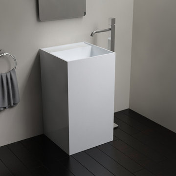 Modern Square Shaped Stone Resin Freestanding Sink - SB-03 - Matte or Glossy