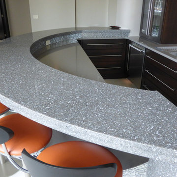 Cambria Minera Wet Bar and Hanstone Kitchen