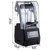 1.5L Professional Countertop Blender Smoothie Blender Fruit Juicer Mixer, Black