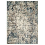 Amer Rugs - Allure Benson Blue Abstract Area Rug, 7'9"x9'9" - This alluring rug gives a visual treat to the eyes with its vivid designs. Power-loomed in Egypt with 100% polypropylene, it is perfect for high-traffic areas while also adding a comfortable feel underfoot. With its durable and stylish features, it will surely become an ideal statement piece to your home for years to come.