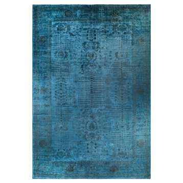 Vibrance, One-of-a-Kind Hand-Knotted Area Rug Blue, 12' 0" x 17' 9"