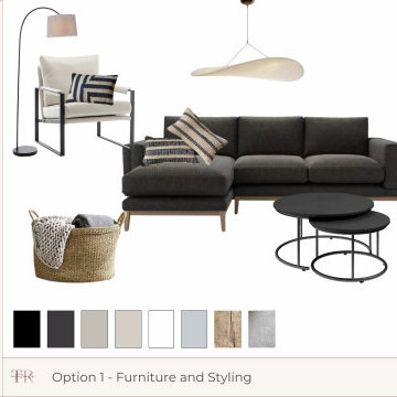 Furniture and Styling Ideas for Neutral Living Room - Modern Rustic