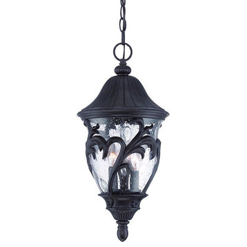 Acclaim Capri 3-Light Outdoor Hanging Lantern 39216BC - Black Coral