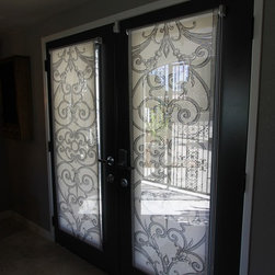 Delia Shades' "French Door" - Roller Shades