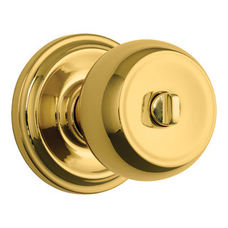 Master Lock Keyed Entry Door Lock, Single Cylinder Deadbolt with matching  Tulip Style Knob, Antique Brass, TUCO0605,Combo - Doorknobs 