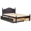100% Solid Wood Reston Full Panel Headboard Platform Bed, Java