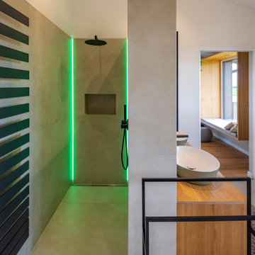 Einfamilienhaus mit Tinyhaus Chieming Duschbereich