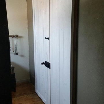 White Rustic sliding  barn doors