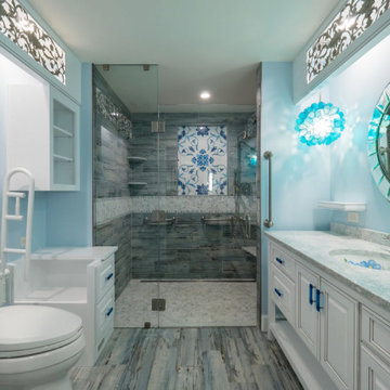 Bathroom with Artistic Tile