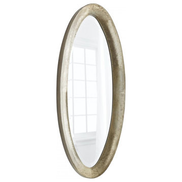 Manfred Mirror, Silver, Iron Wood and Mirrored Glass, 55"H (7924 M6L4H)