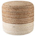 Jaipur Living - Jaipur Living Oliana Ombre White/Beige Cylinder Pouf, White - The Saba pouf collection offers natural, organic-inspired style to any home. The texture-rich Oliana pouf lends global vibes with an artisan-made braided jute construction. An ombre design of bleached and natural jute provides a versatile complement to coastal and bohemian spaces alike.