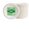 Oak PLUS Sugarcane Plates, 600 Pack, White, 7"