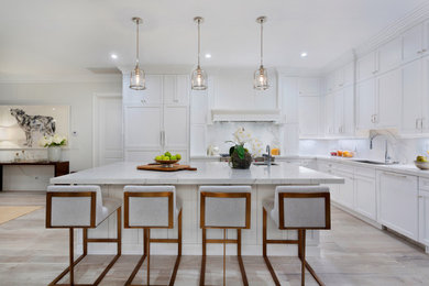Example of a minimalist kitchen design in Miami