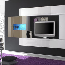 Modern Italian Wall Unit Primo A Sand - $1,222.00 - Entertainment Centers And Tv Stands