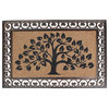 Bronze Rubber and Coir Tree of Life Classic Paisley Doormat, 30"x48"