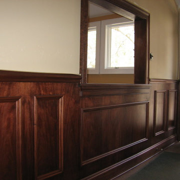 Mahogany panels and custom built drafting tables